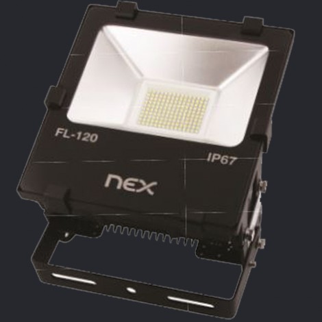 NEX Everest LED Flood light 120W AC85-265V CRI180 6000K 110D IP65