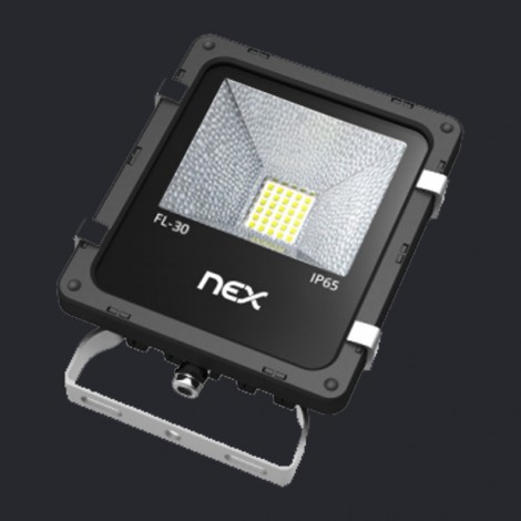 NEX Everest LED Flood light 30W AC 85-265V CRI83 4000K 110D IP65