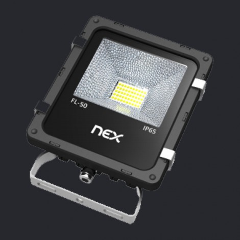 NEX Everest LED Flood light 50W AC 85-265V CRI83 6000K 110D IP65