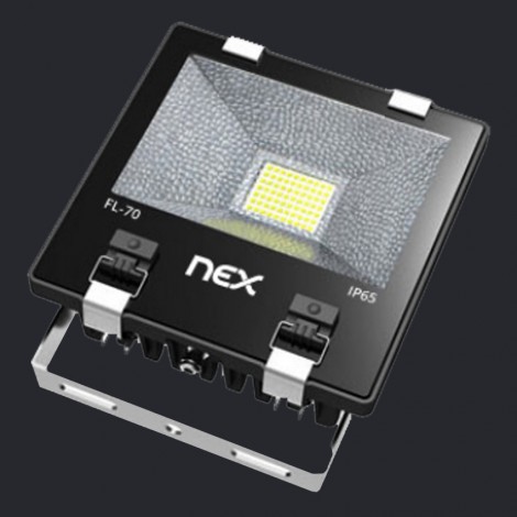 NEX Everest LED Flood light 70W AC 85-265V CRI83 4000K 110D IP65