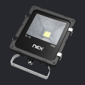 NEX Everest LED Flood light 10W AC 85-265V CRI83 3000K 110D IP65