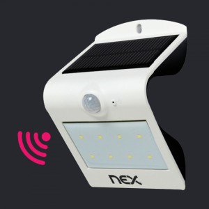 NEX Solar Wall LED Solar Wall Light 1.5W 200Lm 6500K 120D IP65