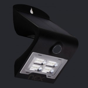 NEX Solatron Solar Wall Light 3.2W 6000K 120D IP65 Black